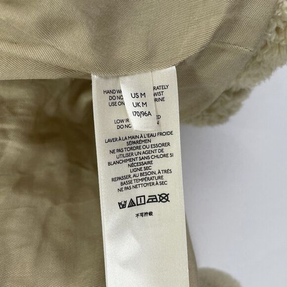 Free People Jacket Womens Medium Brown Faux Fur Oversized Moto Boho Cabincore - Picture 11 of 15